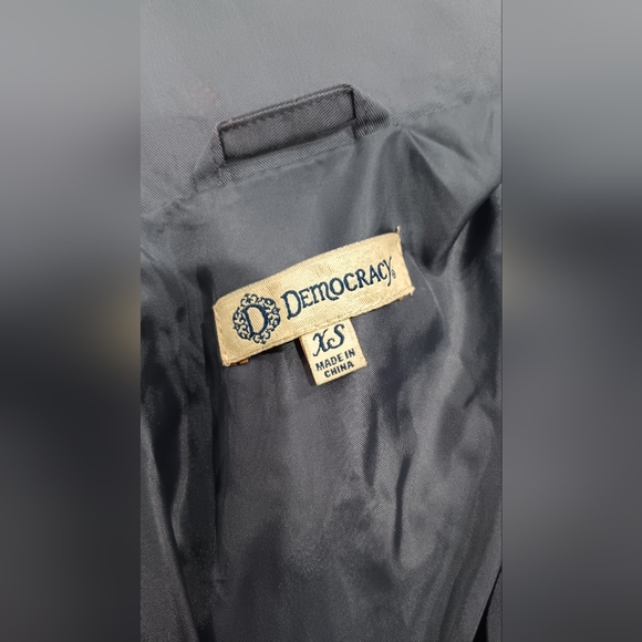 Democracy Size XSmall Gray Cinch Waist Cargo Pockets Accent Back Vest Lined - Picture 9 of 12